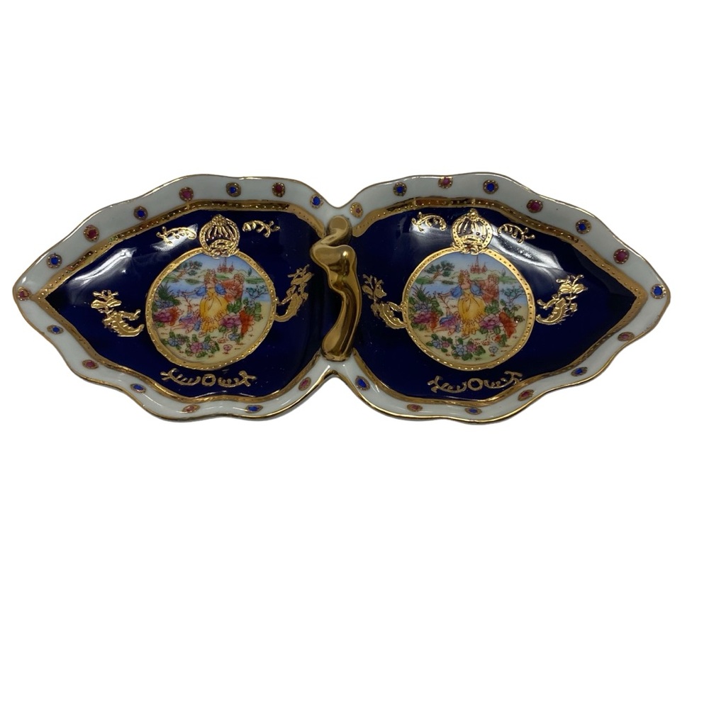 Sevres Cobalt Blue And Gold Vanity Tray